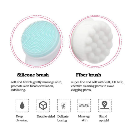 Averon™3D Double Silicone Facial Cleansing Brush