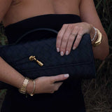 Alba | Woven Structured Shoulder Bag