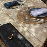 Alba | Woven Structured Shoulder Bag