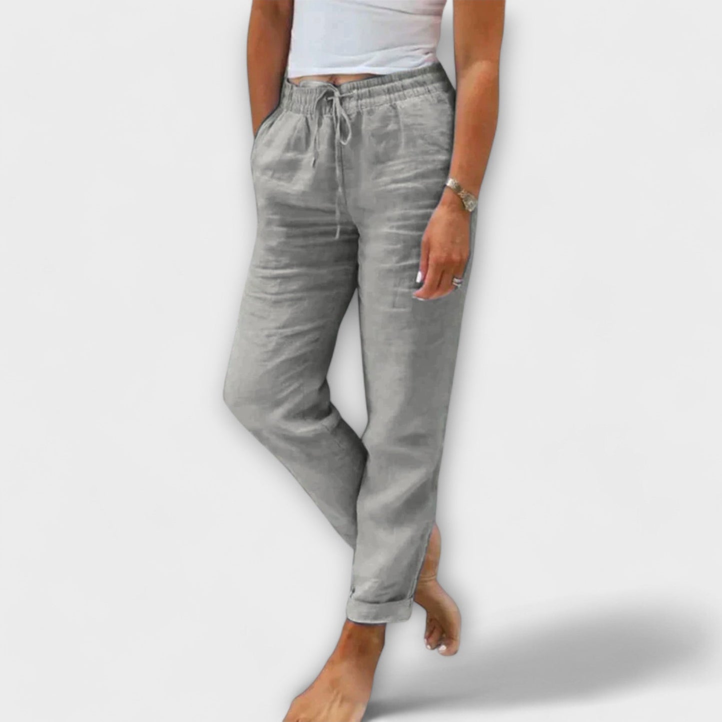 Stacy - Pantaloni leggeri in lino