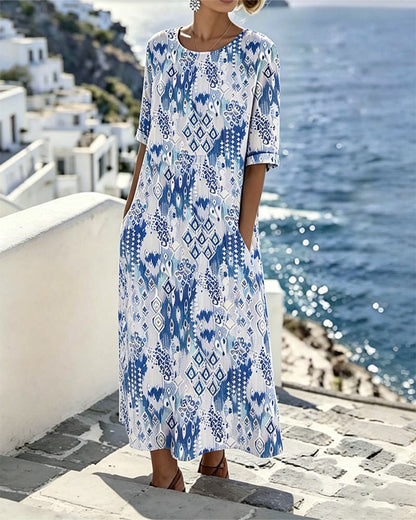 Emma | Vestito midi floreale leggero e fluido