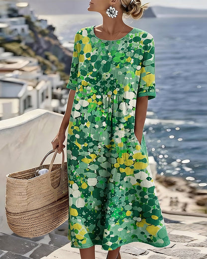 Elena | Vestito midi floreale leggero e morbido