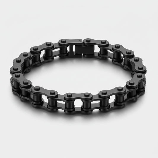 Biker Chain Bracelet - Fundo Cinza Claro