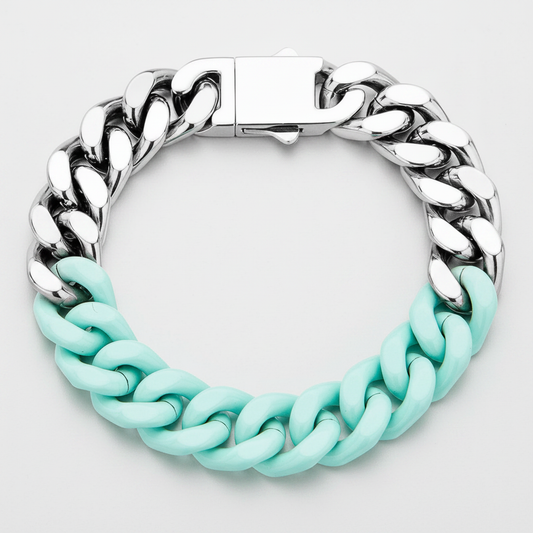 Colorful Cuban Bracelet - Fundo Cinza Claro