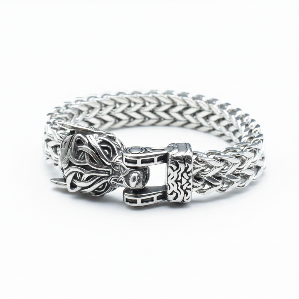 Heavy Viking Bracelet com fundo branco