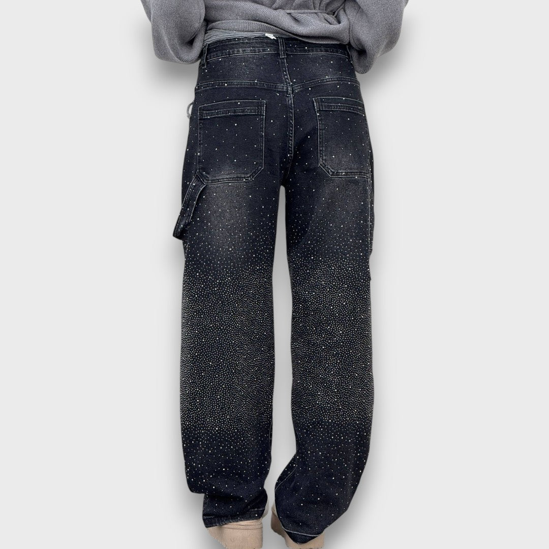 Nolene – Jeans con finitura scintillante e carattere urbano