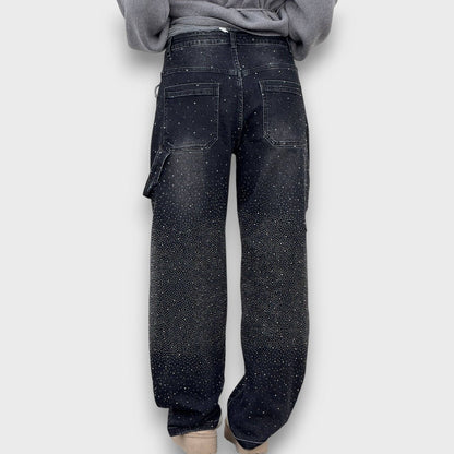 Nolene – Jeans con finitura scintillante e carattere urbano