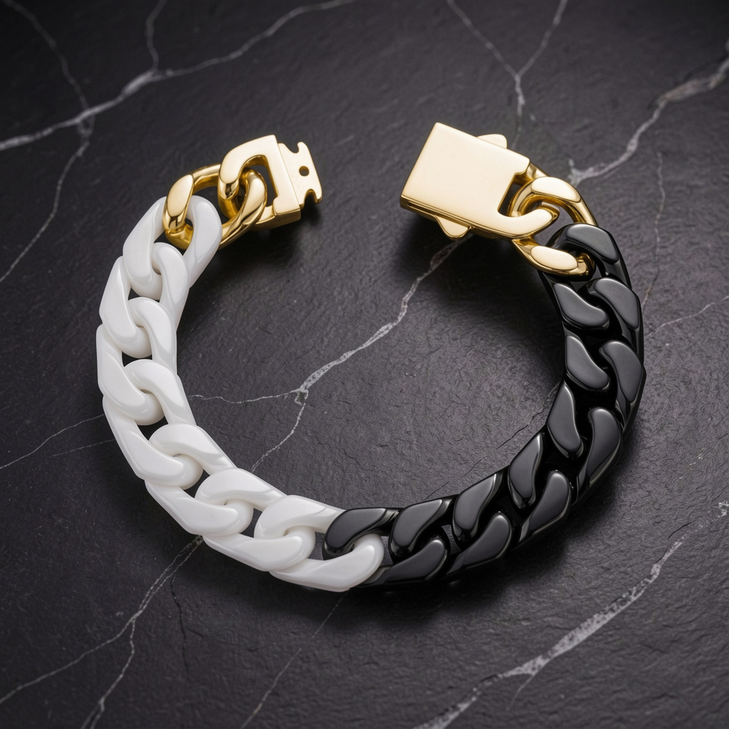 Panda Ceramic Cuban Bracelet