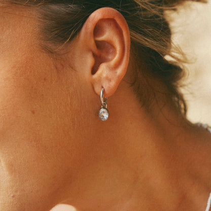 Diamond Lock Earrings